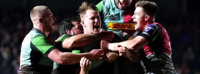 Alex Dombrandt scores match-winner for Harlequins in a dramatic and controversial finish