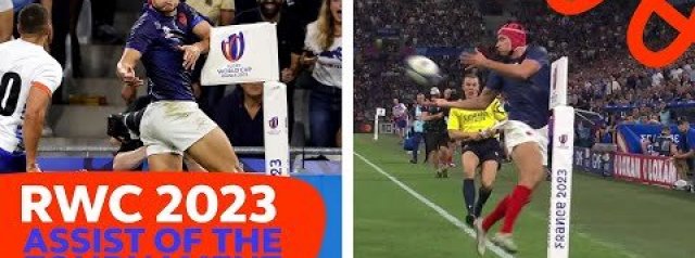 A SPECTACULAR Louis Bielle-Biarrey assist | France v Namibia | Rugby World Cup 2023