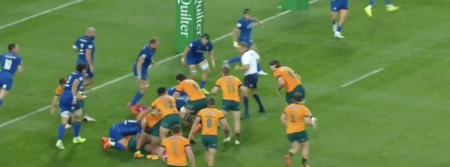 The Wallabies take the lead from a patient attack