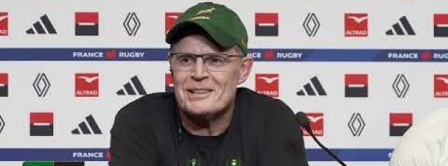 Springbok post-match media conference in Paris