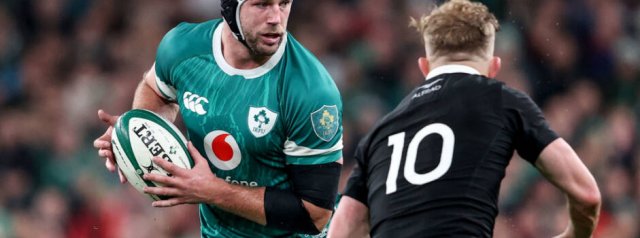 Ireland head coach Andy Farrell and captain Caelan Doris react to the draw