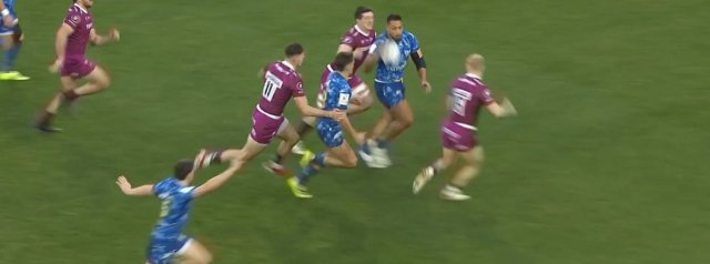 Yerim Fall finishes off a great try for ASM Clermont