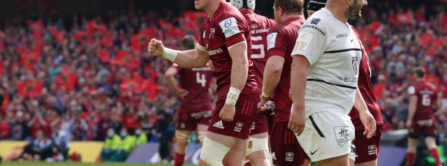 Mike Haley scores for Munster