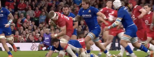 Aaron Wainwright opens the scoring for Wales