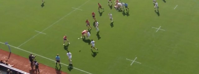 Billy Searle's skip pass opens up the defence for Will Wand