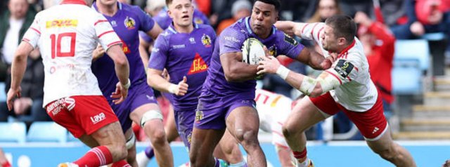 Immanuel Feyi-Waboso beats half the Munster team to score Exeter's fourth try.