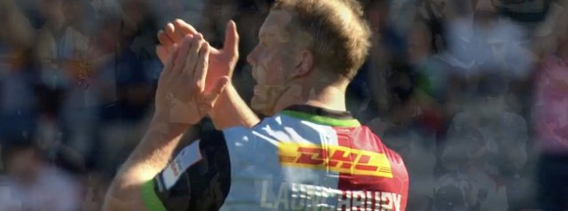 Joe Launchbury cheered off by the fans