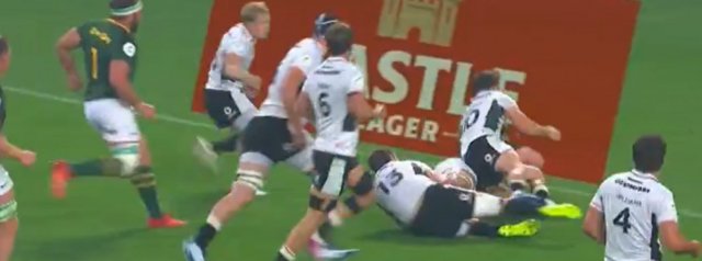 Jasper Wiese powers over the line