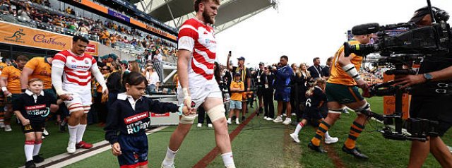 Australia beat Japan with a convincing 56 - 17 scoreline.