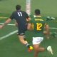 Kurt-Lee Arendse scores for the Springboks