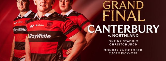 Canterbury Rugby NPC team for Grand Final vs Northland