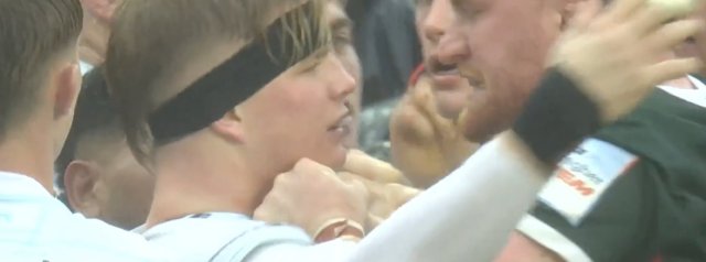 Pollock and Chessum involved in heated half time scuffle